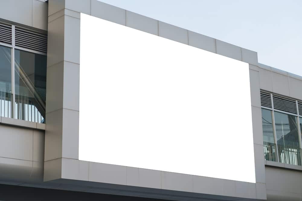 Moving and dynamic posters displayed using projectors or LED screens