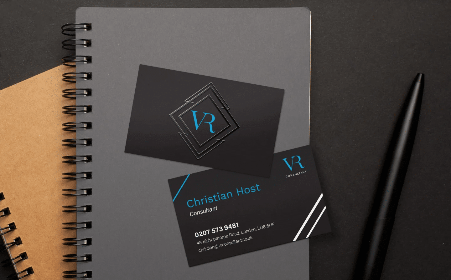Spot UV Business Card Design Contrast