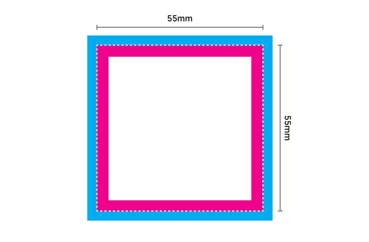 55x55mm Business Card Size