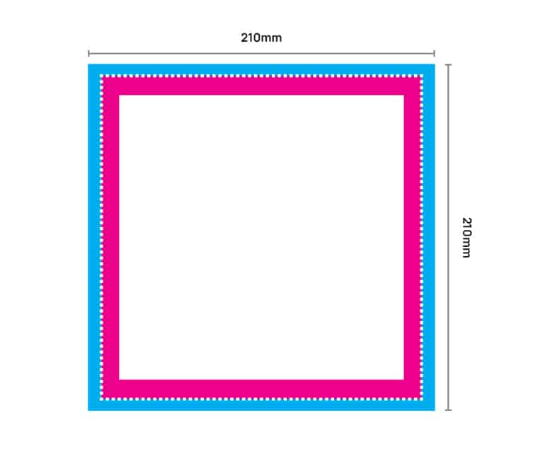 210 x 210mm Size