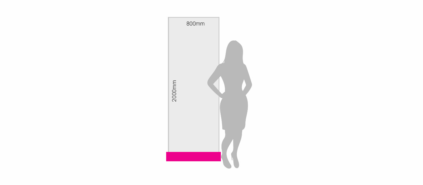 800 x 2000mm